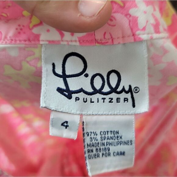 VINTAGE LILLY PULITZER Hippo Print Pants - Picture 10 of 13